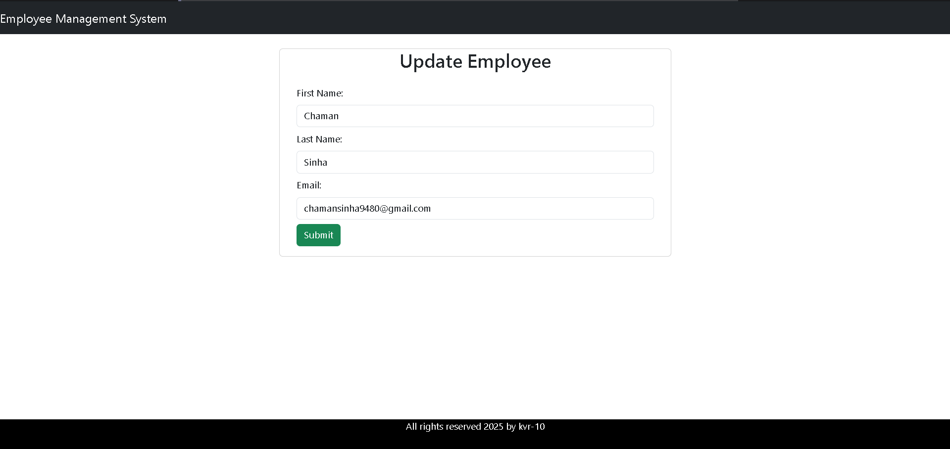 Update Employee